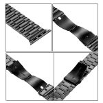 Fold Buckle 3 Beads Stainless Steel Watch Band For Apple Watch Ultra 49mm&Watch Ultra 2 49mm / Series 9&8&7 45mm / SE 3&SE 2&6&SE&5&4 44mm / 3&2&1 42mm(Grey) - Image 2