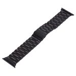 Fold Buckle 3 Beads Stainless Steel Watch Band For Apple Watch Ultra 49mm&Watch Ultra 2 49mm / Series 9&8&7 45mm / SE 3&SE 2&6&SE&5&4 44mm / 3&2&1 42mm(Black) - Image 3