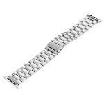 Fold Buckle 3 Beads Stainless Steel Watch Band For Apple Watch Ultra 49mm&Watch Ultra 2 49mm / Series 9&8&7 45mm / SE 3&SE 2&6&SE&5&4 44mm / 3&2&1 42mm(Silver) - Image 3