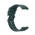 For Amazfit GTR 2e / GTR 2 22mm Silicone Watch Band with Silver Buckle(Dark Green) - Image 5