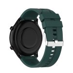For Amazfit GTR 2e / GTR 2 22mm Silicone Watch Band with Silver Buckle(Dark Green) - Image 3