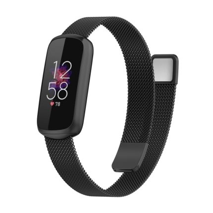 Για Fitbit Luxe Special Edition Milanese Metal Magnetic Watch Band (Μαύρο)