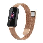 Για Fitbit Luxe Special Edition Milanese Metal Magnetic Watch Band (Rose Gold)