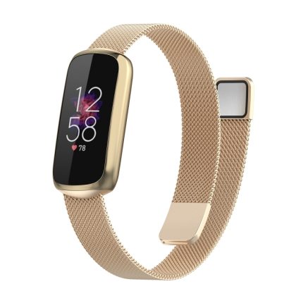 Για Fitbit Luxe Special Edition Milanese Metal Magnetic Watch Band (Champagne Gold)