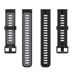 For Samsung Galaxy Watch4/Active2 20mm Two-color Stripe Silicone Watch Band(Black Dark Grey) - Image 3