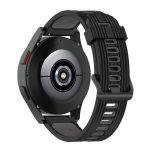 For Samsung Galaxy Watch4/Active2 20mm Two-color Stripe Silicone Watch Band(Black Dark Grey) - Image 5