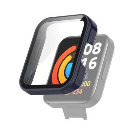 Για Xiaomi Redmi Watch 2 Lite PC + Προστατευτική θήκη ρολογιού από σκληρυμένο γυαλί (Μπλε μελάνι)