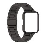 Three-bead Steel Watch Band for Xiaomi Redmi Watch 2 Lite International Version(Black)