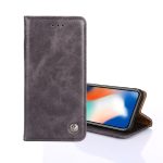 Για OnePlus 5T, οριζόντια αναδιπλούμενη δερμάτινη θήκη με θήκες και υποδοχές για κάρτες (Γκρι)