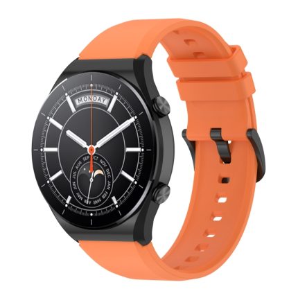 Για Xiaomi Watch S1 γυαλιστερό λουράκι  ρολογιού σιλικόνης 22 mm (πορτοκαλί)