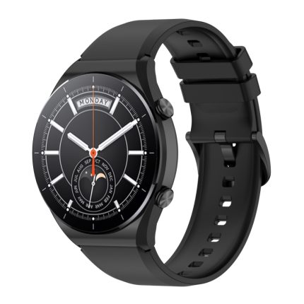 Για Xiaomi Watch S1  γυαλιστερό λουράκι  ρολογιού σιλικόνης 22 mm (Μαύρο)