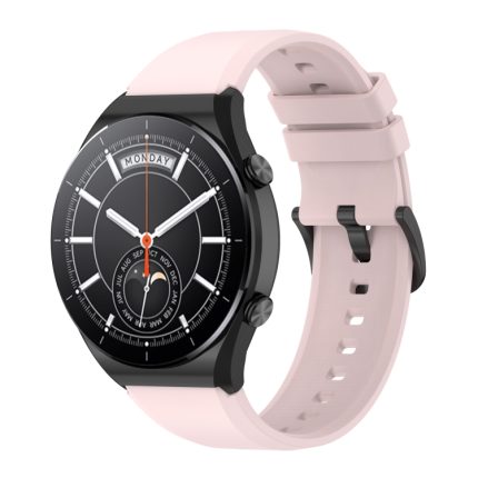 Για Xiaomi Watch S1  22mm, γυαλιστερο λουράκι σιλικόνης (ανοιχτό ροζ)