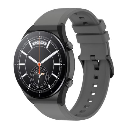 Για Xiaomi Watch S1  22mm, γυαλιστερό λουράκι  ρολογιού σιλικόνης (σκούρο γκρι)