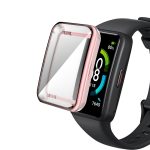 Για Huawei Band 7 Πλήρης κάλυψη ηλεκτρολυτική θήκη ρολογιού TPU (ροζ) - Image 4