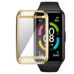 Για Huawei Band 7 Πλήρης κάλυψη ηλεκτρολυτική θήκη ρολογιού TPU (χρυσή)