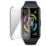 Για Huawei Band 7 Πλήρης κάλυψη ηλεκτρολυτική θήκη ρολογιού TPU (διαφανή)
