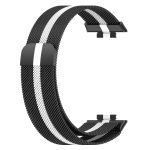 For Huawei Watch Fit 2 Milan Magnetic Stainless Steel Watch Band(Black White) - Image 2
