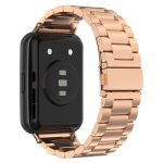 For Huawei Watch Fit 2 Three-bead Metal Stainless Steel Watch Band(Rose Gold) - Image 2
