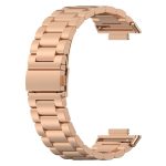 For Huawei Watch Fit 2 Three-bead Metal Stainless Steel Watch Band(Rose Gold) - Image 3
