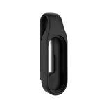 Για Xiaomi Mi Band 7 / 6 / 5 / 4 λουράκι  ρολογιού σιλικόνης με κλιπ φύλλου χάλυβα (Μαύρη) - Image 2