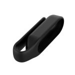 Για Xiaomi Mi Band 7 / 6 / 5 / 4 λουράκι  ρολογιού σιλικόνης με κλιπ φύλλου χάλυβα (Μαύρη) - Image 4
