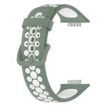 Για Huawei Watch Fit 2 Δίχρωμο λουρά  σιλικόνης (ανοιχτό πράσινο+λευκό) - Image 3