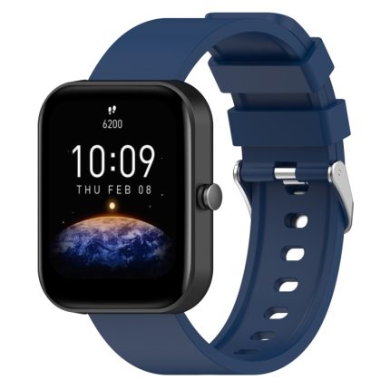 Για Amazfit Bip 3 λουράκι σιλικόνης 20mm Steps Style (Royal Blue)
