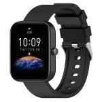 Για Amazfit Bip 3 λουράκι σιλικόνης 20 χιλιοστών Steps Style (Μαύρο)