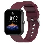Για Amazfit Bip 3 λουράκι σιλικόνης 20 χιλιοστών Steps Style (Κόκκινο σκούρο)