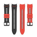 For Samsung Galaxy Watch5 Pro 45mm/5 44mm/5 40mm Two-color Silicone Strap Watch Band(Red Black) - Image 2