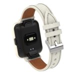 For Xiaomi Redmi Watch 2 Genuine Leather Metal Case Integrated Watch Band(Warm White + Ivory Case) - Image 5