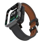 Για το Xiaomi Redmi Watch 2 Lite Γνήσια Δερμάτινη Μεταλλική θήκη Ενσωματωμένο λουράκι  ρολογιού (Μαύρη) - Image 3
