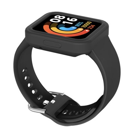 Για Xiaomi Redmi Watch 2 / Watch 2 Lite Solid Color Silicone Integrated Band (Μαύρο)
