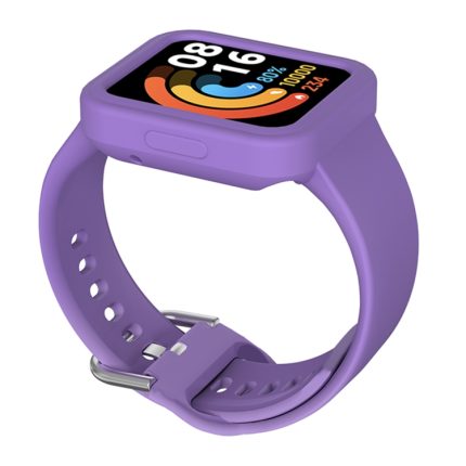Για Xiaomi Redmi Watch 2 / Watch 2 Lite Solid Color Silicone Integrated Band (ανοιχτό μωβ)
