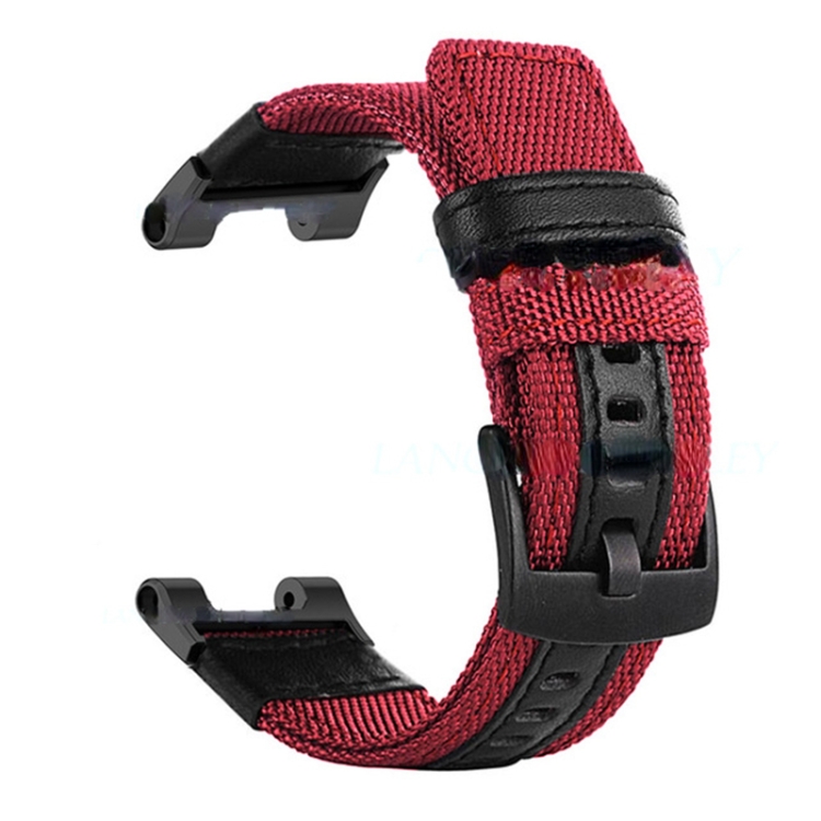 EDA003562101B For Amazfit T-Rex / T-Rex Pro / Ares Leather Nylon Watch Band(Red) - Image 1