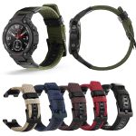 For Amazfit T-Rex / T-Rex Pro / Ares Leather Nylon Watch Band(Green) - Image 4