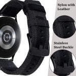 For Amazfit T-Rex / T-Rex Pro / Ares Leather Nylon Watch Band(Green) - Image 3