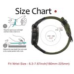 For Amazfit T-Rex / T-Rex Pro / Ares Leather Nylon Watch Band(Green) - Image 2