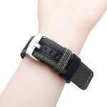 For Amazfit T-Rex / T-Rex Pro / Ares Leather Nylon Watch Band(Green) - Image 6