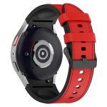 For Samsung Galaxy Watch5 44mm / 40mm Silicone Leather Black Buckle Watch Band, Size:L(Red) - Image 2