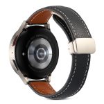 For Realme Watch 3/Amazfit GTR4/4 Pro Universal Folding Buckle Genuine Leather Watch Band(Black) - Image 2