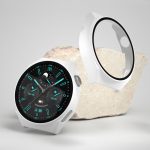 For Huawei GT3 Pro 46mm 2 in 1 PC Frame + Tempered Glass Film Watch Protective Case(White) - Image 3