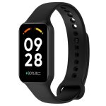 For Redmi Band 2 Solid Color Silicone Integrated Watch Band(Black) - Image 2