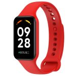 For Redmi Band 2 Solid Color Silicone Integrated Watch Band(Red) - Image 2