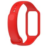 For Redmi Band 2 Solid Color Silicone Integrated Watch Band(Red)