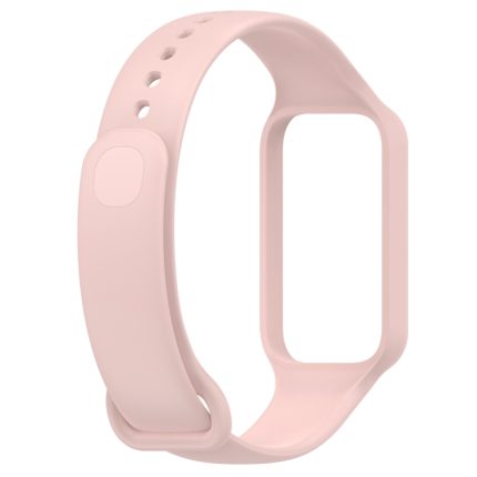 For Redmi Band 2 Solid Color Silicone Integrated Watch Band(Light Pink)