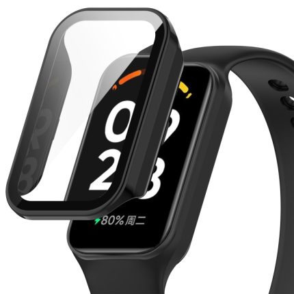 For Redmi Band 2 PC+ Tempered Film Integrated Watch Protective Case(Black)