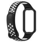 For Redmi Band 2 Loop Two-Color Breathable Silicone Watch Band(Black+White) - Image 2