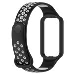 For Redmi Band 2 Loop Two-Color Breathable Silicone Watch Band(Black+Grey) - Image 2