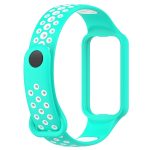 For Redmi Band 2 Loop Two-Color Breathable Silicone Watch Band(Cyan+White) - Image 2